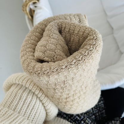 Light merino wool blanket & swaddle - beige Swaddle blanket Lullalove 