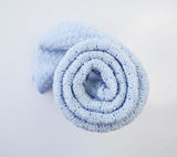 Light merino wool blanket & swaddle - blue Blanket Lullalove 