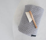 Light merino wool blanket & swaddle - grey Blanket Lullalove 