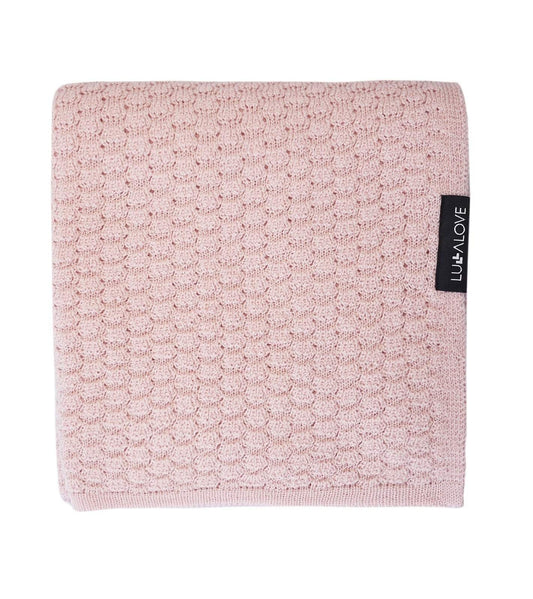 Light merino wool blanket & swaddle - powder pink Blanket Lullalove 