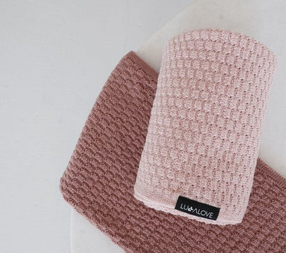 Light merino wool blanket & swaddle - powder pink Blanket Lullalove 