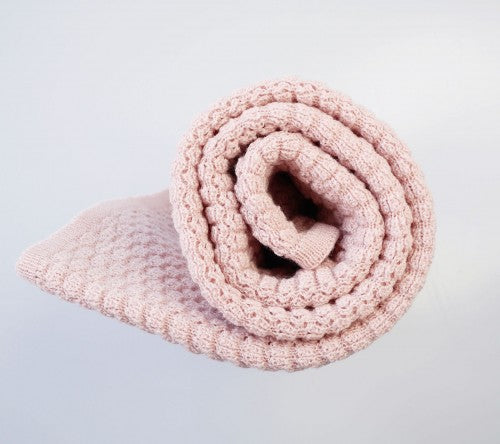 Light merino wool blanket & swaddle - powder pink Blanket Lullalove 