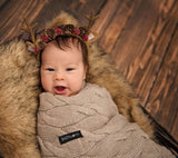 Merino Wool Blanket - Beige - premium collection Blanket Lullalove 