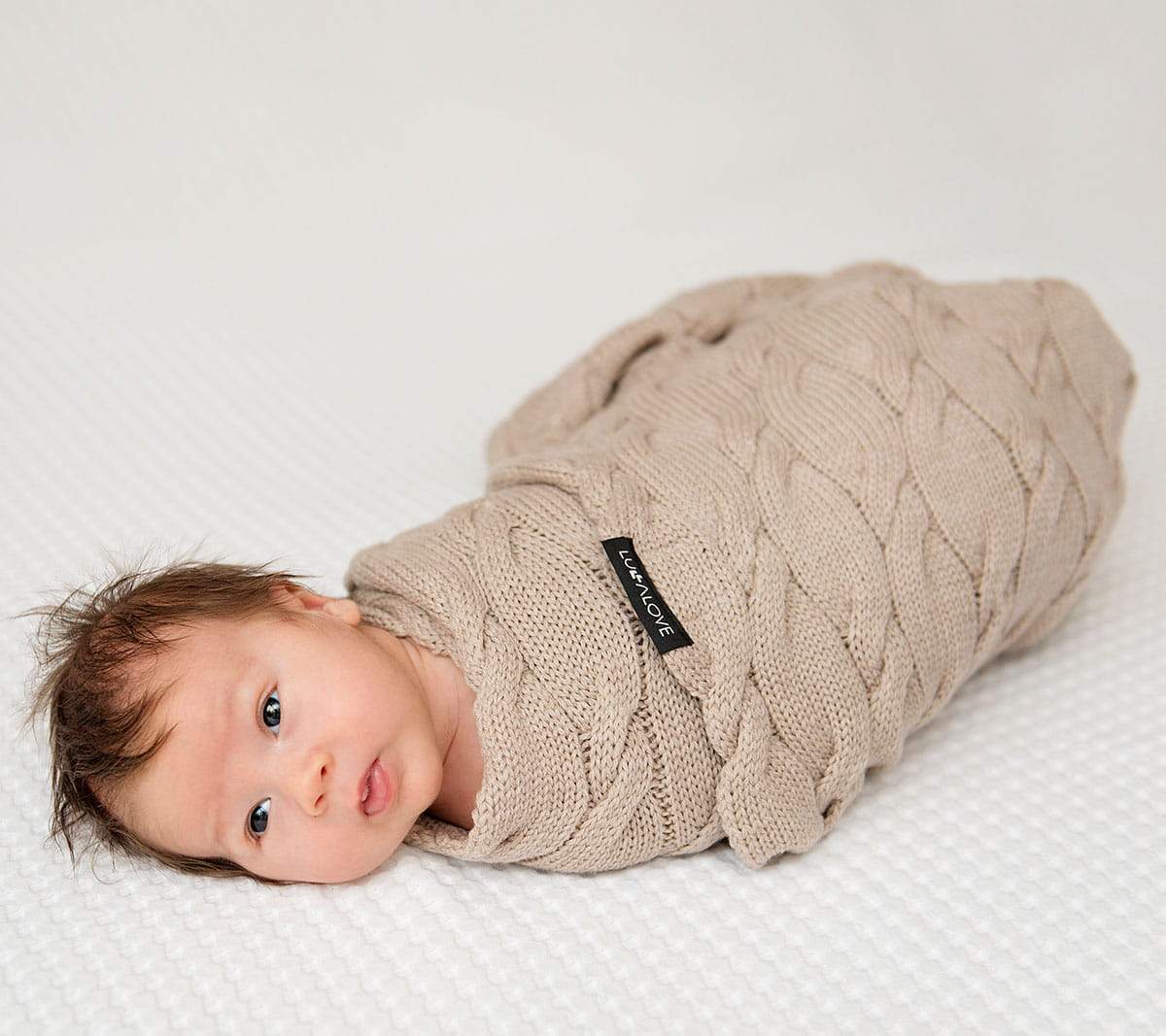 Merino Wool Blanket - Beige - premium collection Blanket Lullalove 