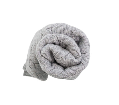 Merino Wool Blanket - Grey - premium collection Blanket Lullalove 