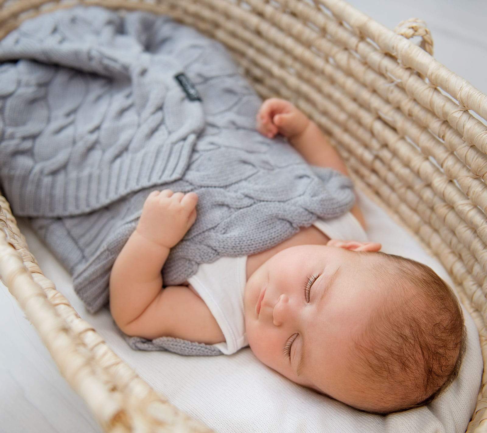 Merino Wool Blanket - Grey - premium collection Blanket Lullalove 