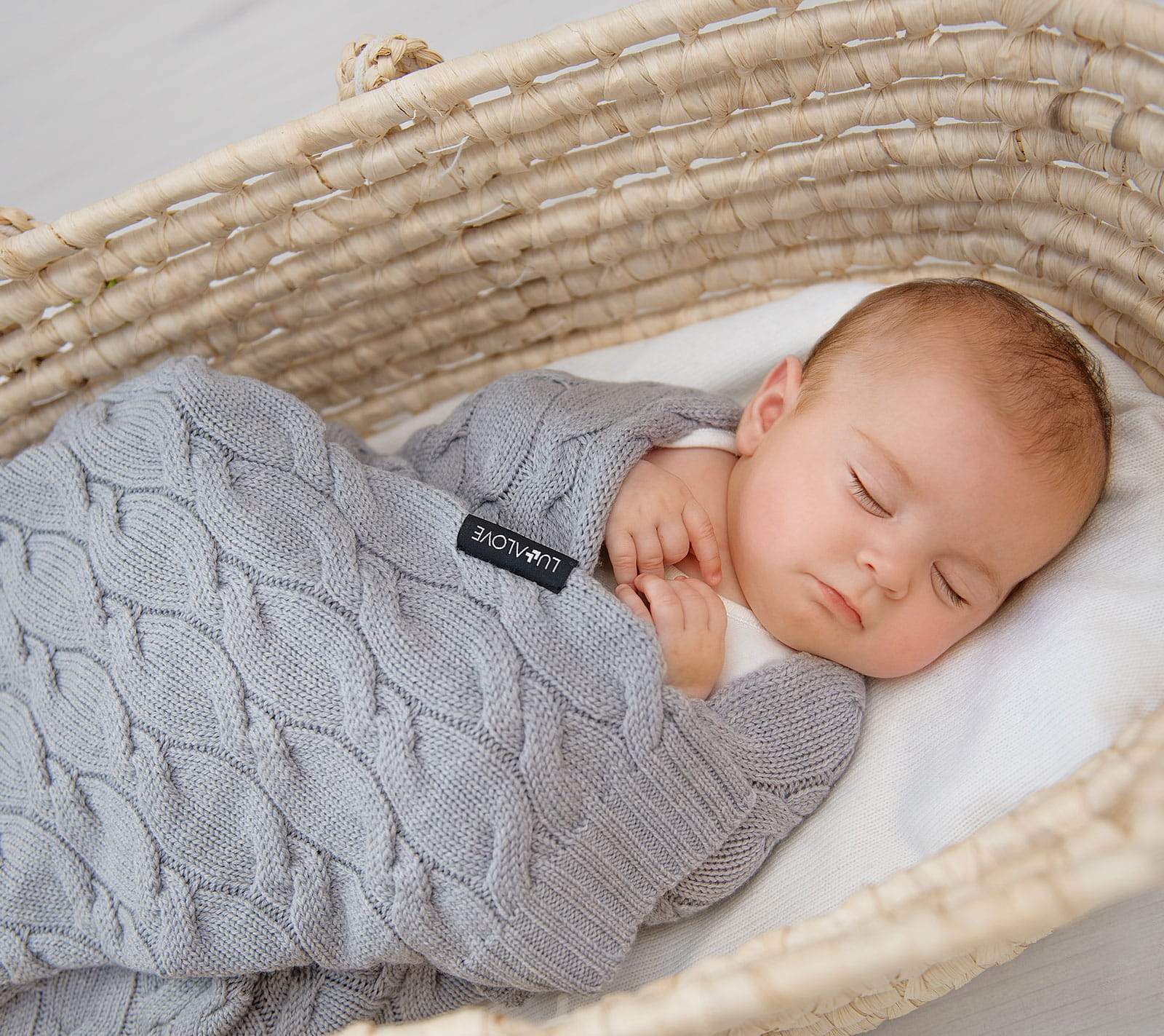 Merino Wool Blanket - Grey - premium collection Blanket Lullalove 