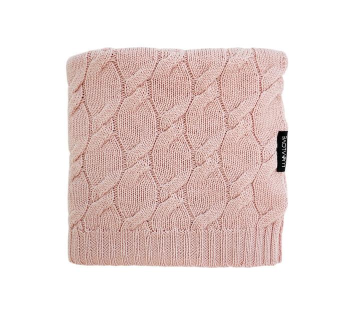 Merino Wool Blanket - Powder pink - premium collection - Lullalove UK