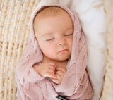 Merino Wool Blanket - Powder pink - premium collection Blanket Lullalove 