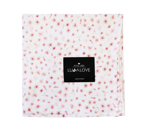 Muslin swaddle - pink flowers Swaddle Lullalove 