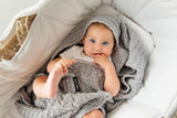 Premium Merino Wool Baby Blanket "Cookie" - Grey Blanket Lullalove 