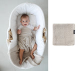 Soft All Season Bamboo Baby Blanket "Popcorn" - Beige Blanket Lullalove UK 