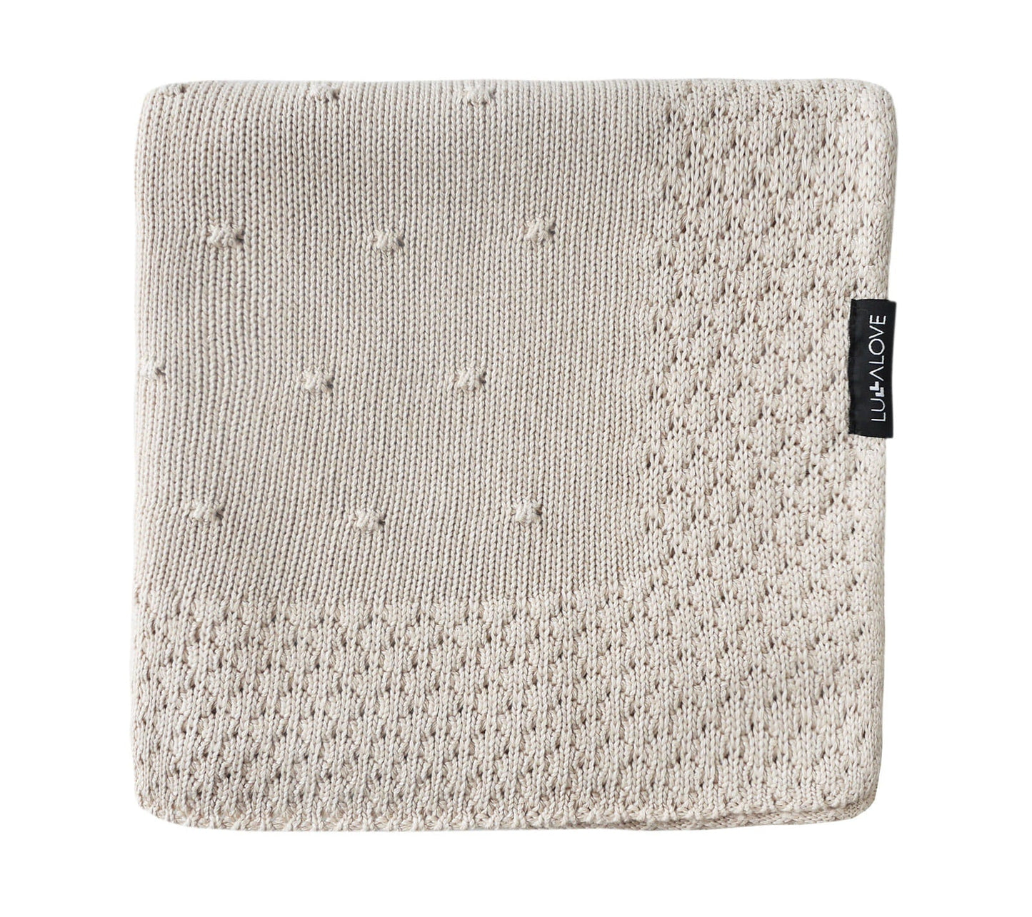 Soft All Season Bamboo Baby Blanket "Popcorn" - Beige Blanket Lullalove UK 