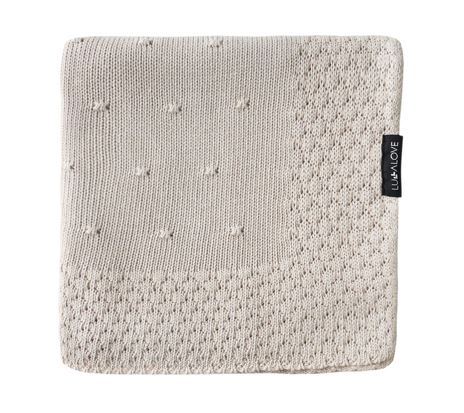 Soft All Season Bamboo Baby Blanket "Popcorn" - Beige Blanket Lullalove UK 