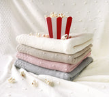 Soft All Season Bamboo Baby Blanket "Popcorn" - Beige Blanket Lullalove UK 