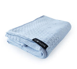 Soft All Season Bamboo Baby Blanket "Popcorn" - Blue Blanket Lullalove UK 