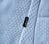 Soft All Season Bamboo Baby Blanket "Popcorn" - Blue Blanket Lullalove UK 