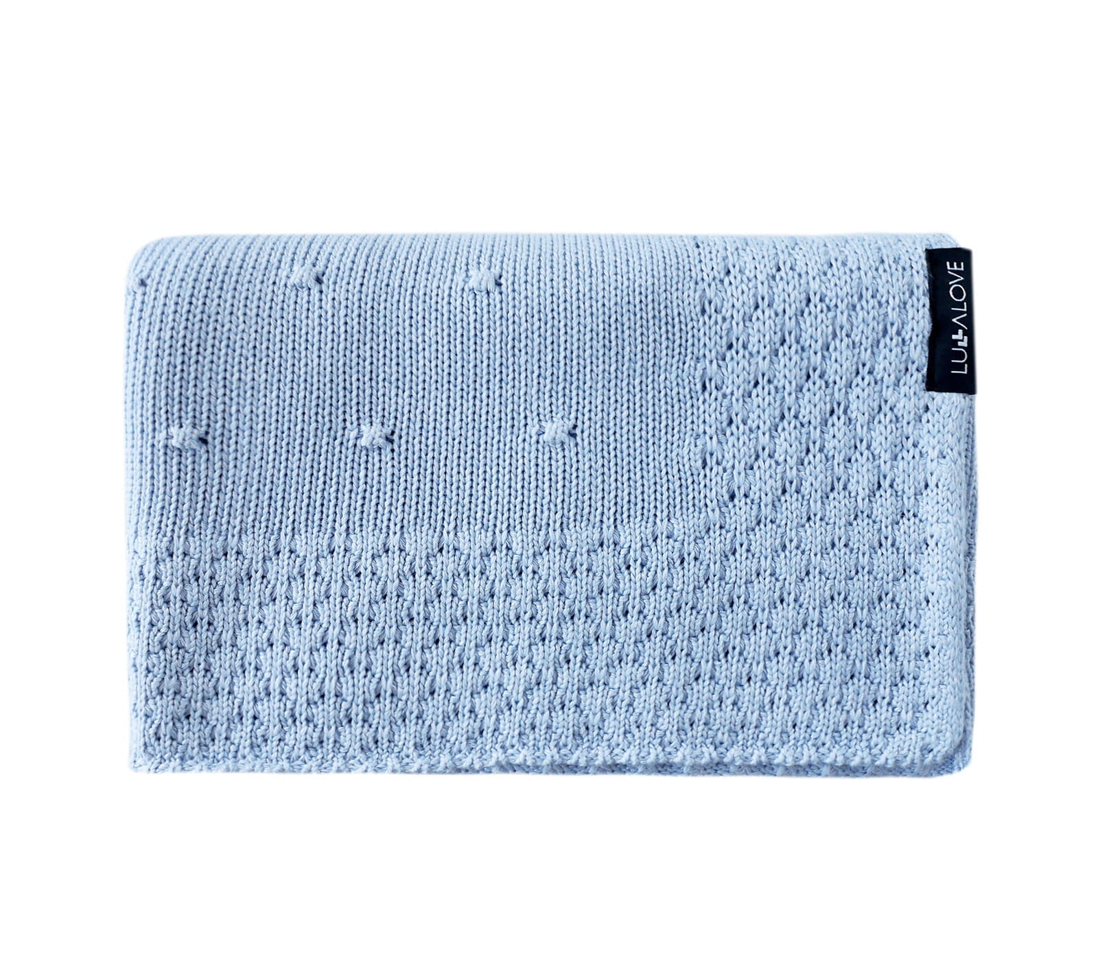 Soft All Season Bamboo Baby Blanket "Popcorn" - Blue Blanket Lullalove UK 