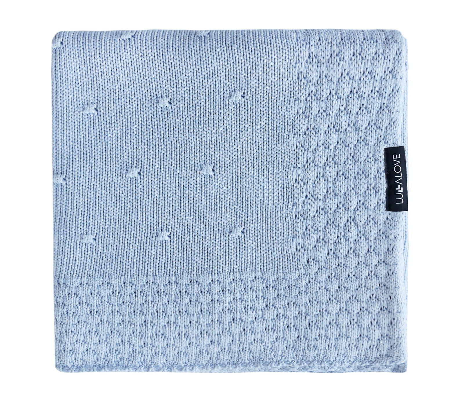Soft All Season Bamboo Baby Blanket "Popcorn" - Blue Blanket Lullalove UK 