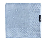 Soft All Season Bamboo Baby Blanket "Popcorn" - Blue Blanket Lullalove UK 