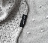Soft All Season Bamboo Baby Blanket "Popcorn" - Grey Blanket Lullalove UK 