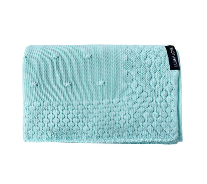 Soft All Season Bamboo Baby Blanket "Popcorn" - Mint Blanket Lullalove UK 