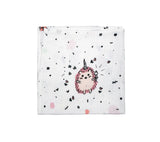 Soft baby hairbrush with goat's bristle & washcloth - Hedgehog pink Brush Lullalove 