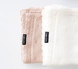 Soft cellular bamboo baby blanket - Caramel - Daisy Blanket Lullalove UK 