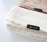 Soft cellular bamboo baby blanket - Caramel - Daisy Blanket Lullalove UK 
