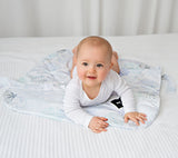 Swaddle wrap blanket / baby playmat - Boho grey Duvet swaddles Lullalove UK 