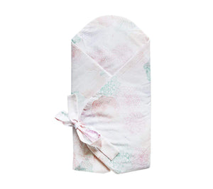Swaddle wrap blanket / baby playmat - Boho pink Duvet swaddles Lullalove UK 