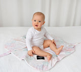 Swaddle wrap blanket / baby playmat - Boho pink Duvet swaddles Lullalove UK 