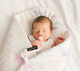 Swaddle wrap blanket / baby playmat - Ferns pink Duvet swaddles Lullalove UK 