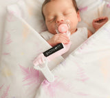 Swaddle wrap blanket / baby playmat - Ferns pink Duvet swaddles Lullalove UK 