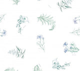 Swaddle wrap blanket / baby playmat - Herbs blue Duvet swaddles Lullalove UK 