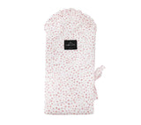 Swaddle wrap blanket / baby playmat - Pink flowers Duvet swaddles Lullalove 